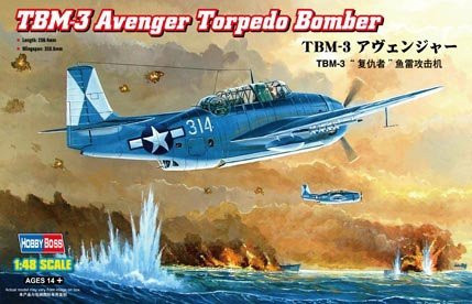 HobbyBoss TBM-3 Avenger Torpedo Bomber, Modellbau, 1:48, ab 14 Jahren - Bild 1