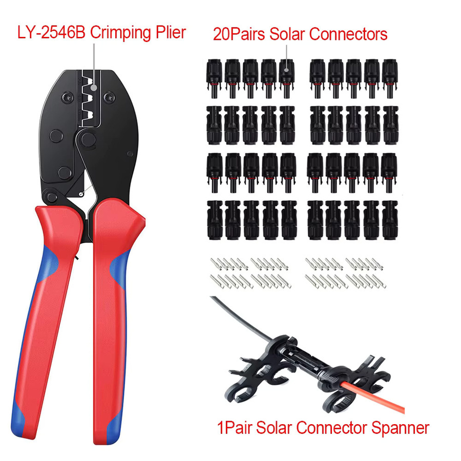 Wasserdichter Y/T Abzweig Stecker und Buchse für Solarpanels in Schwarz - Bild 2