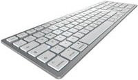 CHERRY KW 9100 SLIM FOR MAC Kabellose Tastatur mit Bluetooth und USB-C, QWERTZ Deutsch, Scissor-Tastenschalter, Weiß/Silber - Bild 1