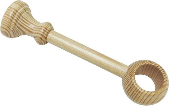 Gardinia Träger Lugano für Ø 28 mm aus Kiefer Holz in Braun, Höhe: 17 cm - Bild 1