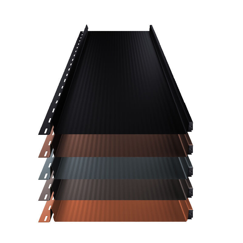 Stehfalz Terrano Dach und Wand aus Stahl von Blachotrapez GmbH in Multicolor mit Nanowelle und 35 µm ThyssenKrupp Matt Beschichtung, Breite: 316 mm - Bild 1