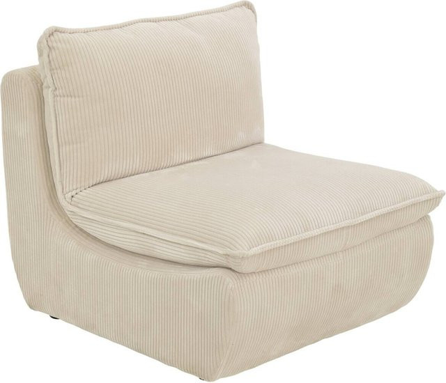 Sessel Hela Rhodos in Beige mit Microfaser-Breitcord-Optik, B/H/T: 74 x 77 x 87 cm - Bild 1