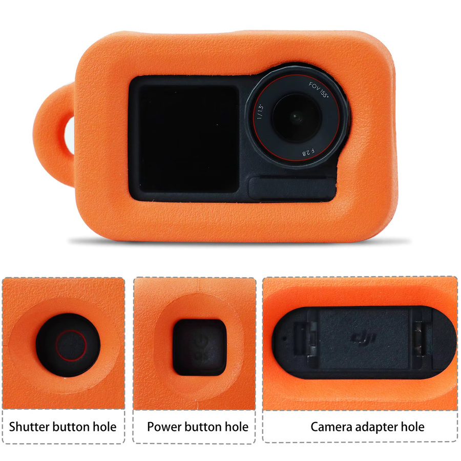 DJI Schwimmendes Tauchgehäuse für Osmo Action 5 Pro, Action 6, Action 4 und Action 3 in Orange mit Surf-Schaumstoff - Bild 3
