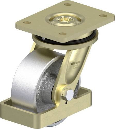 Blickle LS-G 127G-FS Schwerlast-Lenkrolle aus Stahl, Farbe: Silber, Rad-Durchmesser: 125 mm, Tragfähigkeit: 750 kg - Bild 1