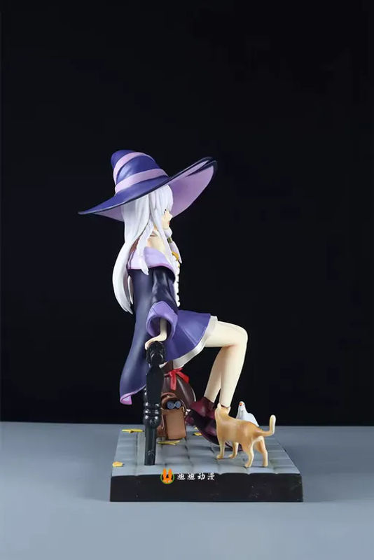 Bandai Anime-Figur Wandernde Hexe Elaina in sitzender Pose mit Haustierszene, mehrfarbiges Sammlerstück aus Kunststoff zur Dekoration - Bild 6
