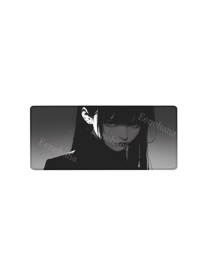Eenehana Japanisches Gothic-Mädchen Mauspad, B/T: 900 x 400 mm, rutschfeste Schreibtischunterlage mit HD-Druck für Gamer und E-Sport - Bild 5