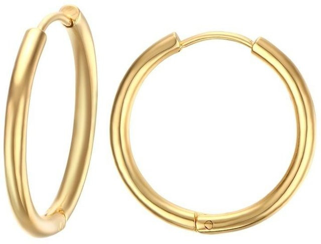 VNOX Creolen Edelstahl, Gold, Unisex, 20mm - Bild 1