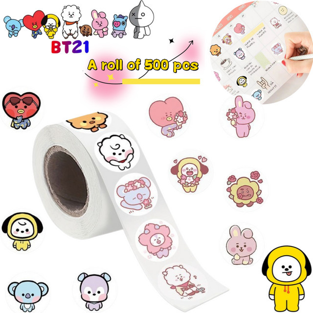 LINE FRIENDS BT21 Aufkleber, 500 Stück - Bild 1