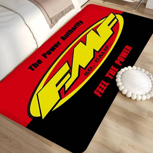 FMF Racing Logo Fußmatte rutschfest und waschbar für Wohnzimmer, Küche oder Flur - Bild 1