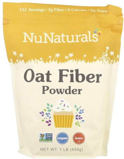 NuNaturals Haferfasernpulver vegan 454 g - Bild 1