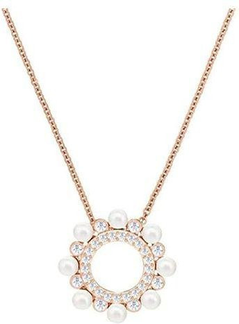 Swarovski Schlüsselbein Kette, Perle, Roségold, Damen - Bild 1