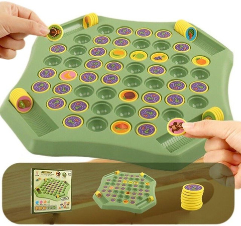 Meiteai-All Kinderschach zum Umklappen Strategie-Brettspiel Bunt / Mehrfarbig