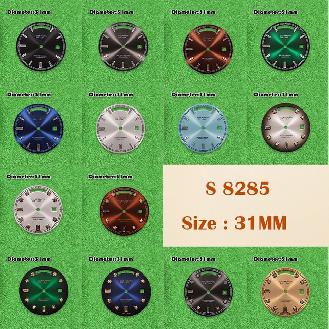 FANGSU Uhrenzubehör Zifferblatt, Kristall oder Diamant, 31 mm, Unisex - Bild 1