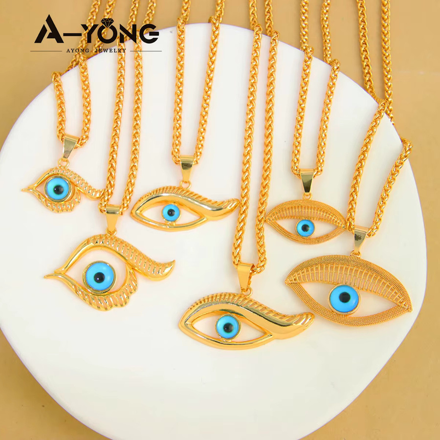 A-YONG AYONG JEWELRY Charm-Anhänger, Türkische blaue Augen, Gold, Damen - Bild 2