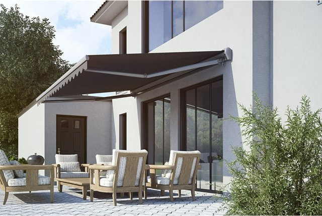 Spettmann Halbkassettenmarkise SUN LED in Anthrazit mit grauem Tuch, B/H: 350 x 250 cm - Bild 1