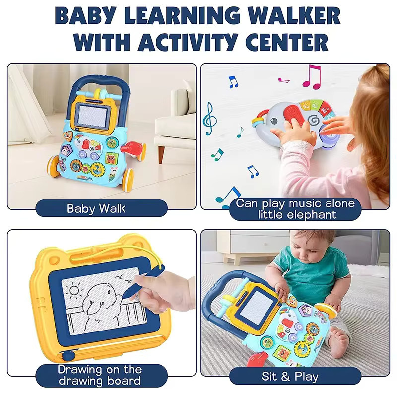 PANGDUBE Musikalischer Lauflernhilfe mit Artboard-Spielzeug, Baby-Aktivitäten - Bild 2