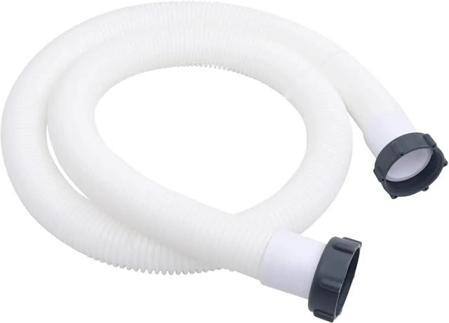 vidaXL Poolschlauch mit Kupplung, weiß, Länge: 180 cm, Durchmesser: 38 mm - Bild 1