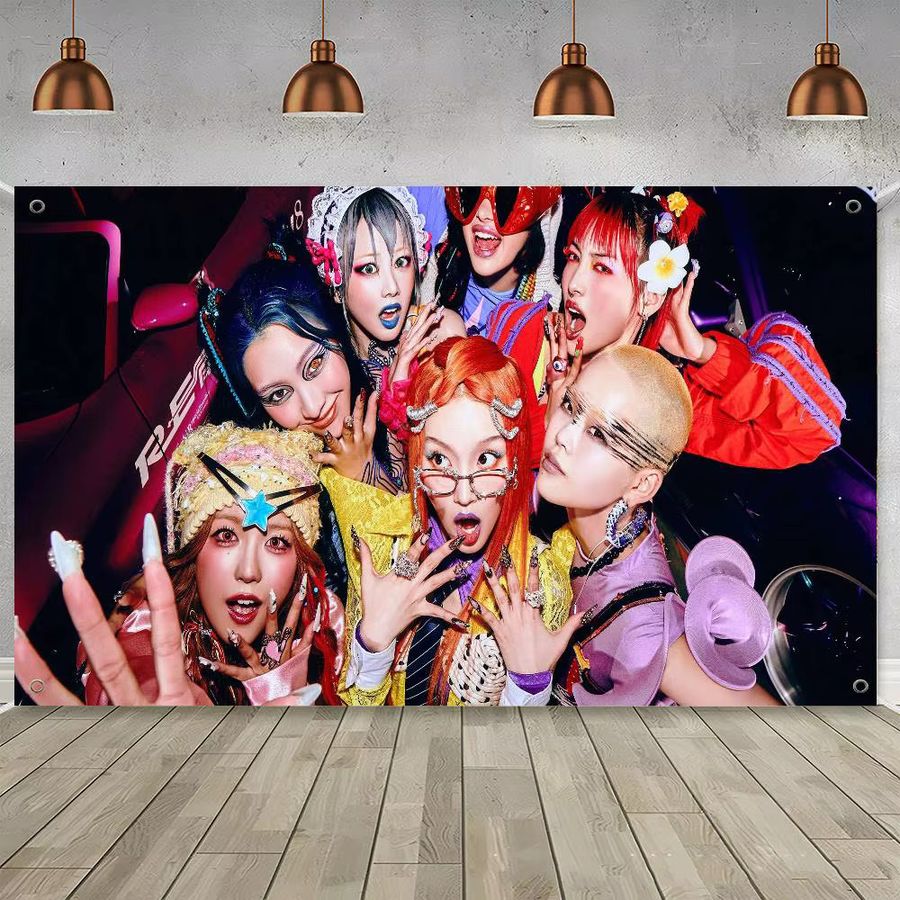 Potdemiel Kpop XG Girl Group Banner Flagge in Multicolor für Camping und Outdoor-Dekoration - Bild 6
