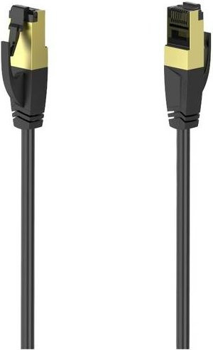 Hama RJ45 Patchkabel Cat8 Ethernet LAN S/FTP Schwarz 0,5 m - Bild 1