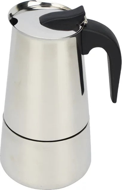 ATWFS Espressokocher aus Edelstahl für Herd und Latte, Farbe: Silber - Bild 1