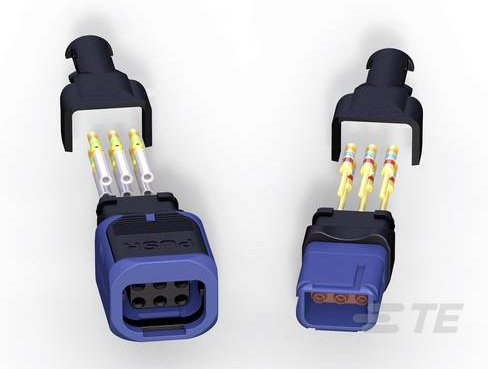 TE Connectivity Leiterplattensteckverbinder D369-P33-BP0 Blau mit 3,0 mm Rastermaß - Bild 1