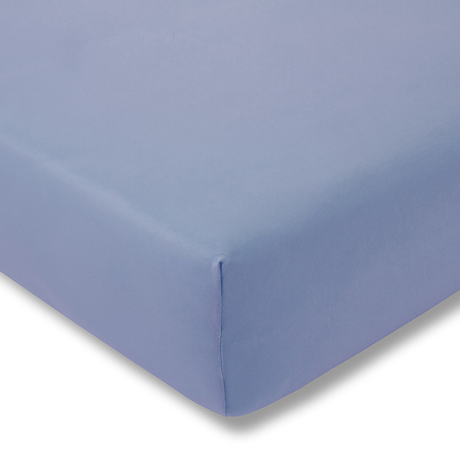 Estella Spannbetttuch aus Zwirnjersey in Blau, B/T: 150 x 200 cm - Bild 1