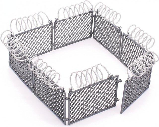 likaka MOC Military Fence Building Blocks Parts, Zubehör, Grau - Bild 1