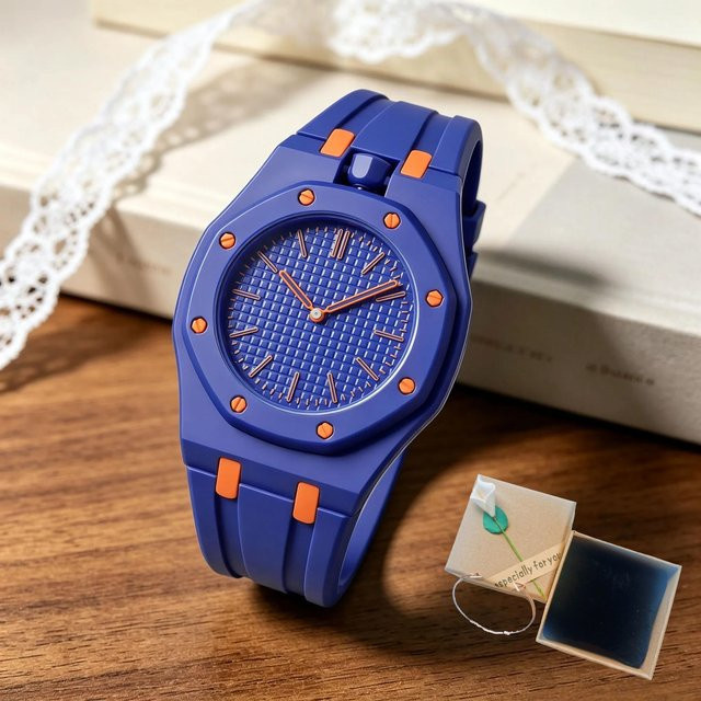 FEiNiNG Armbanduhr Quarz, Silikon, Blau, Bunt, 41 mm, Unisex - Bild 1