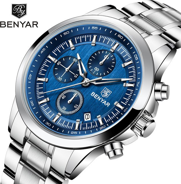 BENYAR Chronograph, Quarz, Leder, Herren, 5 ATM - Bild 1