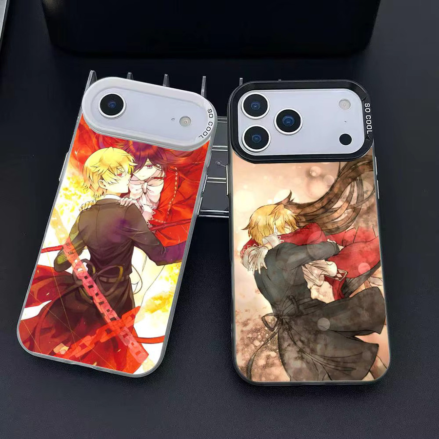 Anime Pandora Hearts Handyhülle mit Plating-Schutz für iPhone 12 bis iPhone 17 Pro Max Plus in Weiß und Multicolour - Bild 2