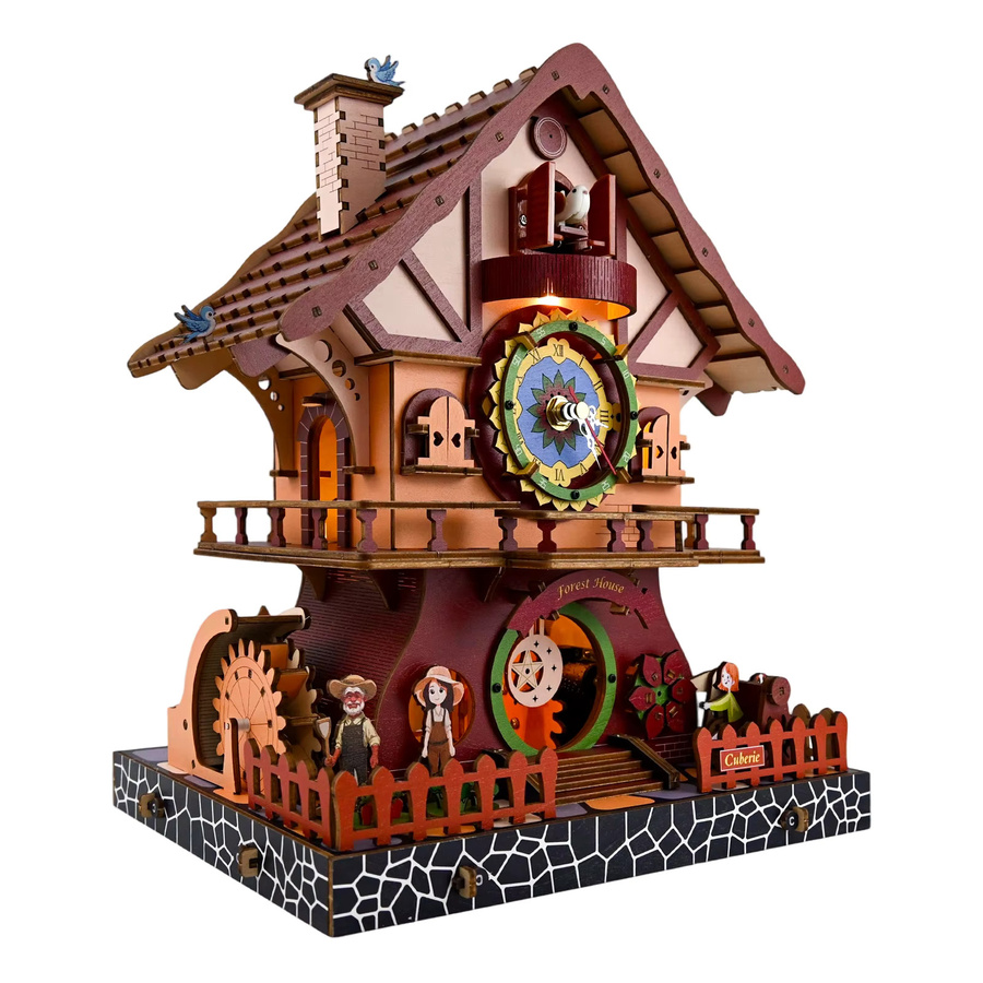 Cuberie 3D-Holzpuzzle Kuckucks-Holzuhr als mechanisches Modellbauprojekt für Erwachsene in Mehrfarbig - Bild 7