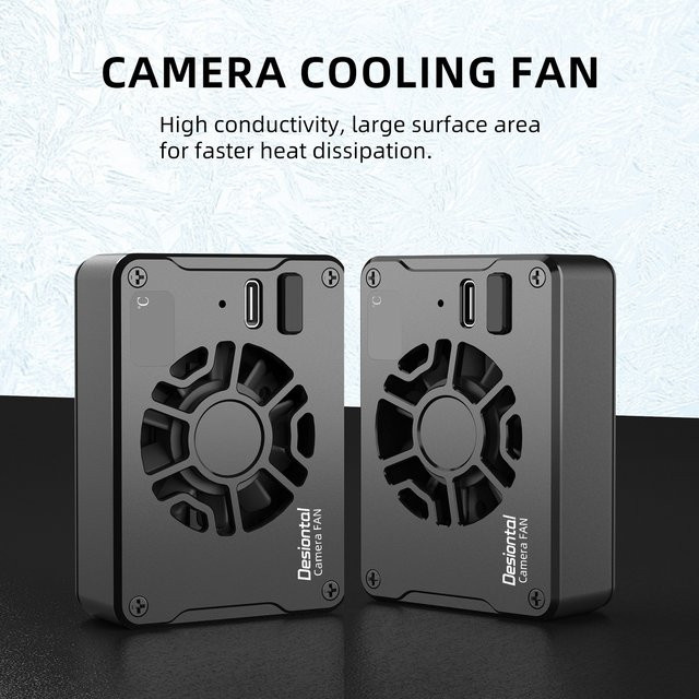 Desiontal F01 Kamera-Kühlventilator und Kühlkörper 4K-Aufnahmeset in Schwarz für Sony ZV-E1, R6 Mark II, FUJIFILM XT4 und Nikon - Bild 1