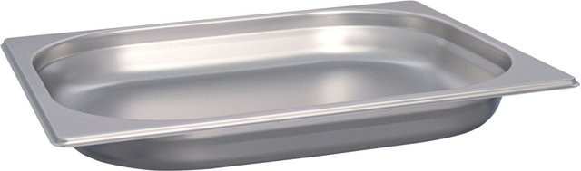 Schneider GN 1/2 Gastronormbehälter aus Edelstahl, Silber, Volumen: 2,4 l, Höhe: 4 cm - Bild 1