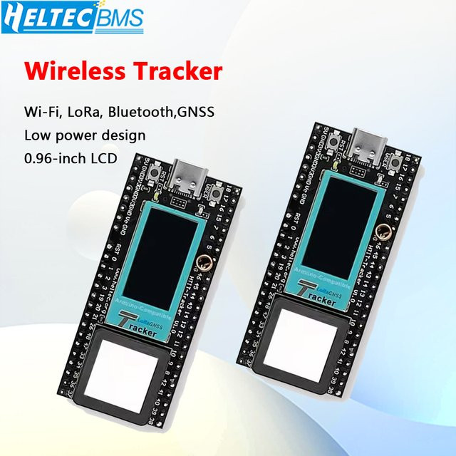 2er-Set Heltec Wireless Tracker LoRa GPS mit Wi-Fi, Bluetooth und OLED Display in Schwarz - Bild 1