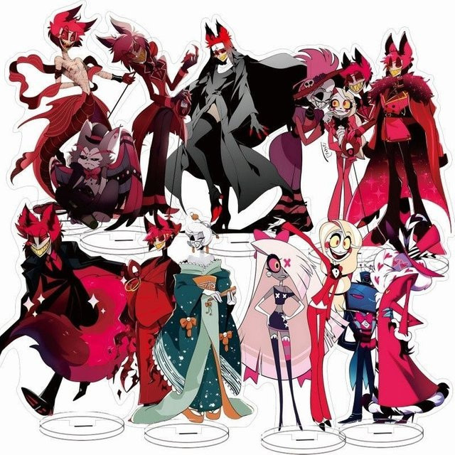 Bandai Hazbin Hotel Valentino Husk, Acryl Desktop-Ständer Figur, Einzelfigur - Bild 1