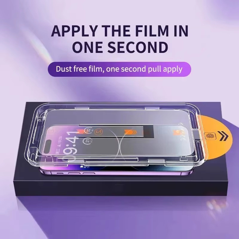 SFHOMIE 2er Set Staubfreie HD Glasfolie für iPhone 13 14 15 16 Pro Max Plus in Transparent - Bild 3