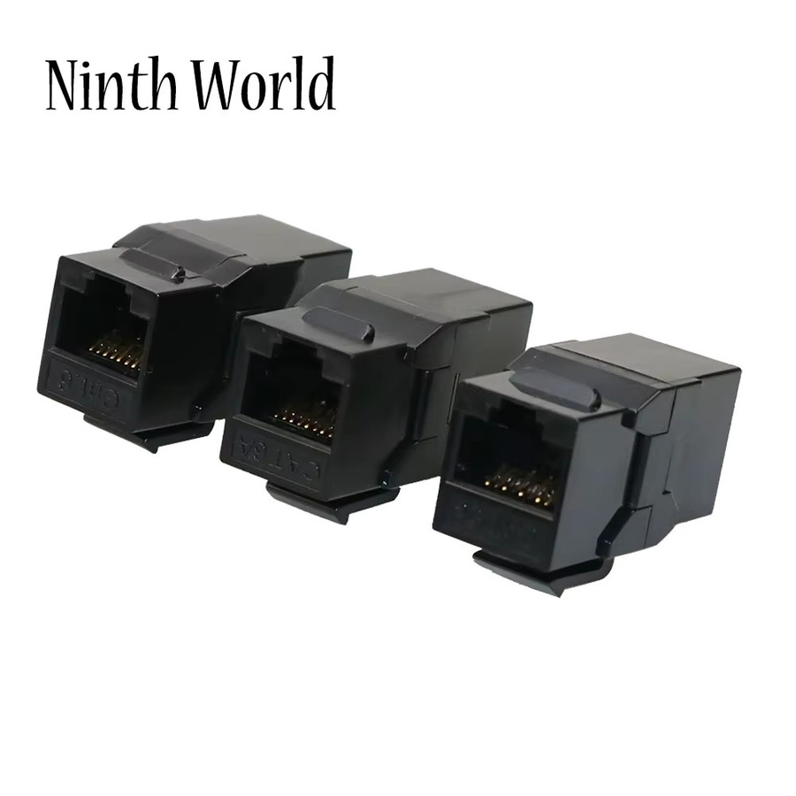 Ninth World RJ45 Keystone Jack Ethernet LAN Verbinder ungeschirmt in Schwarz - Bild 2