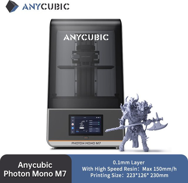 Anycubic Photon Mono M7 AE Version Mono MSLA 3D-Drucker mit 14K Auflösung und 10 Zoll LCD, Druckgröße B: 22,3 cm, T: 23,0 cm, H: 12,6 cm - Bild 1