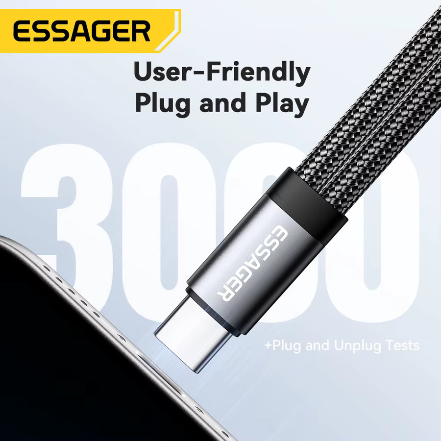 ESSAGER 2-in-1 USB-C Audioladegerät-Adapter mit 3,5-mm-Klinkenanschluss und PD 60 W Schnellladung für iPhone, Android, Tablet und PC - Bild 5