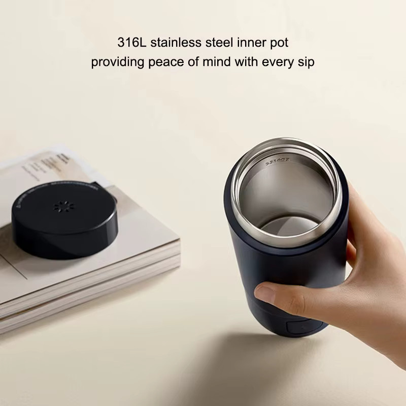 Mijia Tragbarer Elektrischer Wasserkocher und Thermosbecher in Schwarz, 350 ml, mit Intelligenter Temperaturgesteuerung - Bild 4