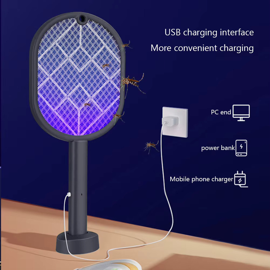APWIKOGER 2-in-1 Elektrischer Insektenvernichter 3000V USB-Aufladbar in Weiß - Bild 2