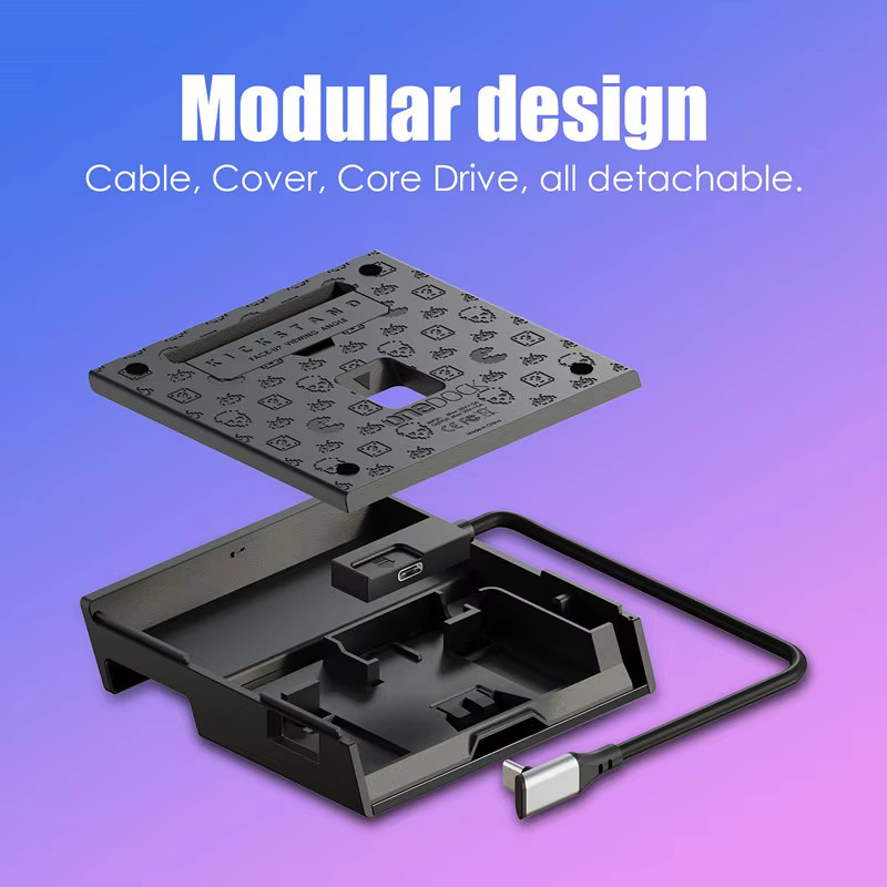Skull & Co. OneDock DeX Dockingstation Ständer Savage Raven in Schwarz, USB-C Hub für Steam Deck und ROG Ally X - Bild 4