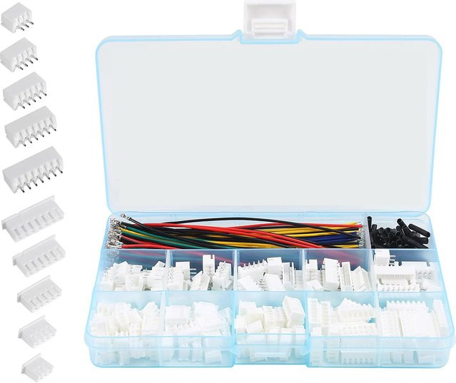 AOKIN XH-Stecker-Buchsen-Set mit vorgekrimptem Kabeldraht, JST-Adapterkabel in Multicolor, 2/3/4/5/6/7-polig - Bild 1