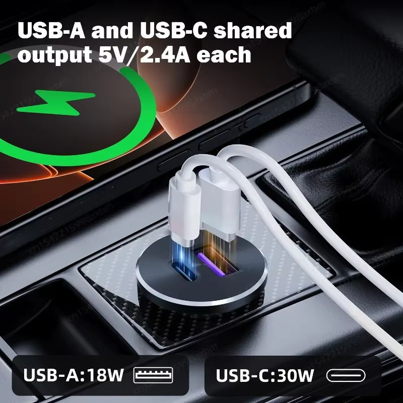 Aluminium USB Steckdose für Wohnmobile mit PD3.0 Typ-C und QC3.0 Schnellladefunktion, 12V/24V 36W, Farbe: Silber - Bild 2