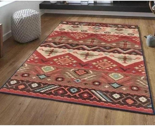Karpetti Teppich mit böhmischem Marokkanisch-Muster, bunt, rutschfest und waschbar, B/T: 60 x 40 cm - Bild 1