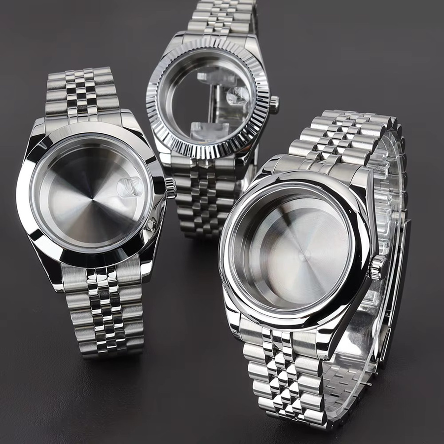 Uhrengehäuse Edelstahl, Saphirglas, 36mm/39mm, Silber - Bild 2