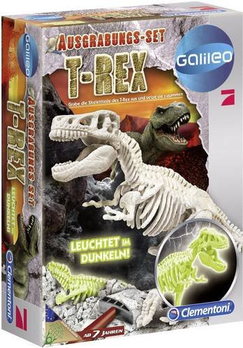Clementoni Galileo Ausgrabungsset T-Rex Glow in the dark Dinosaurier Paläontologie - Bild 1