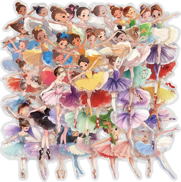 PickJoy Ballerina-Aufkleber, 50 Stück - Bild 1