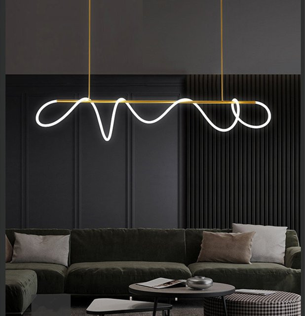 Moderne LED Pendelleuchte ludengchaoshi als lineare Deckenleuchte mit integriertem LED, Länge: 200 cm - Bild 1