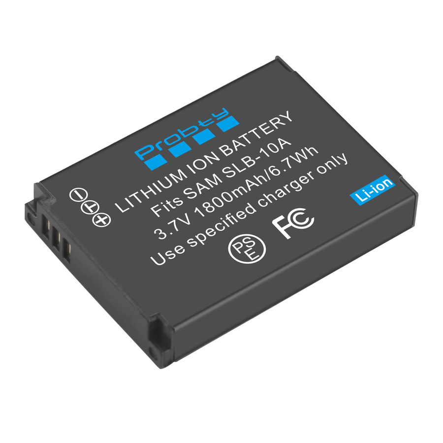 Samsung SLB-10A Akku mit Ladegerät 1800 mAh in Schwarz für EX2F HZ15W SL202 SL420 SL620 SL820 WB150F WB250F WB350F WB750 WB800F WB850F - Bild 2